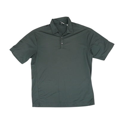 Gray Solid Short Sleeve Polo