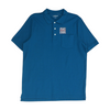 Blue Solid Short Sleeve Polo