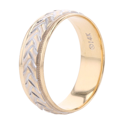 14K Two-Tone Gold Band
