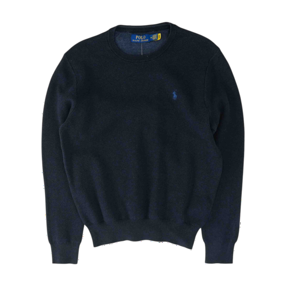 Navy Solid Pullover Sweater