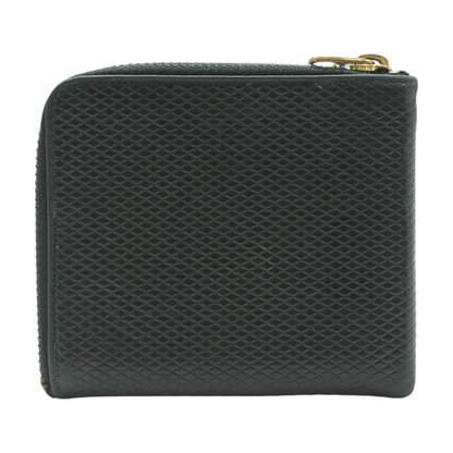 Black Classic Leather Zip Around Wallet