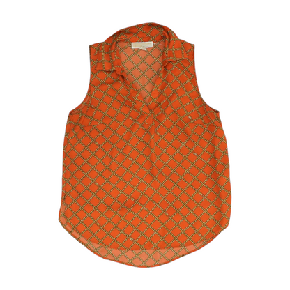 Orange Abstract Blouse