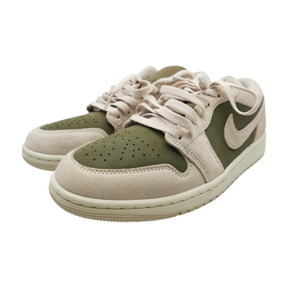 Jordan 1 Low SE Medium Olive Sail Low-Top Athletic Shoes