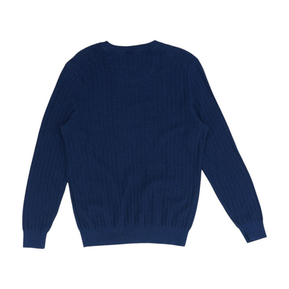 Navy Solid Pullover Sweater