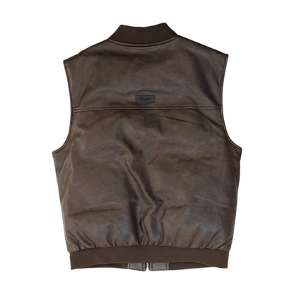 Brown Solid Vest