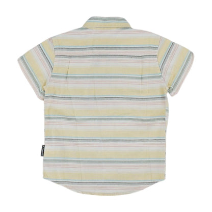 Yellow Striped Short Sleeve Button Down