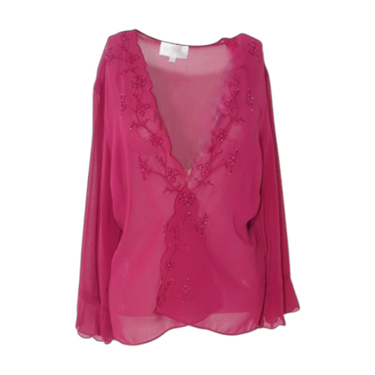 Magenta Floral Cardigan