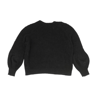 Black Solid Sweatshirt Pullover