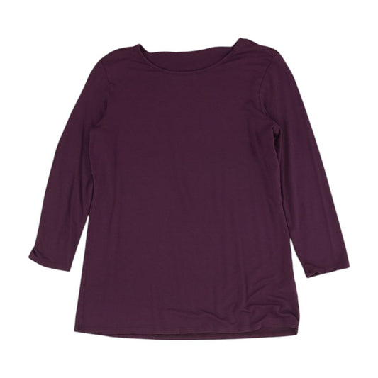 Purple Solid Crewneck T-Shirt