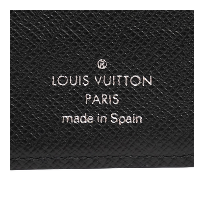 Black Epi Leather Small Ring Agenda Cover