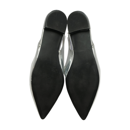 Silver Slip-On Flats