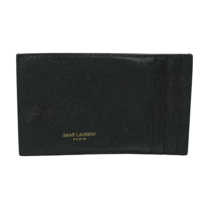 Black Grain De Poudre Card Holder