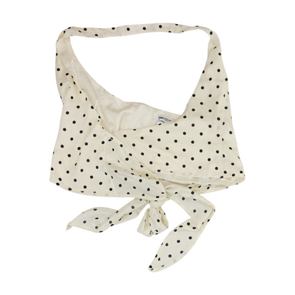 Ivory Polka Dot Cropped Blouse