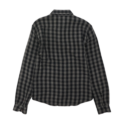 Gray Check Flannel Button Down