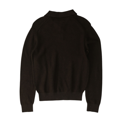Brown Solid Pullover Sweater