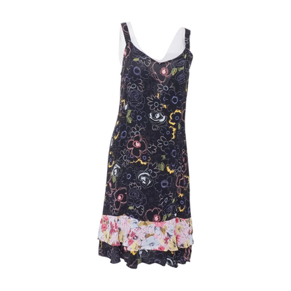 Black Floral Midi Dress