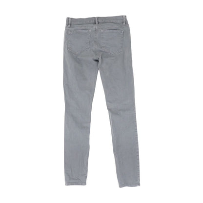 Gray Solid Skinny Leg Jeans