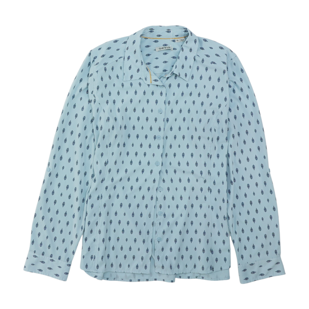 Blue Print Button Down
