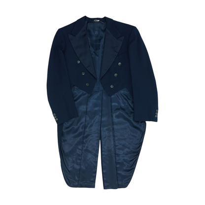 Vintage Navy Short Solid Suit Jacket