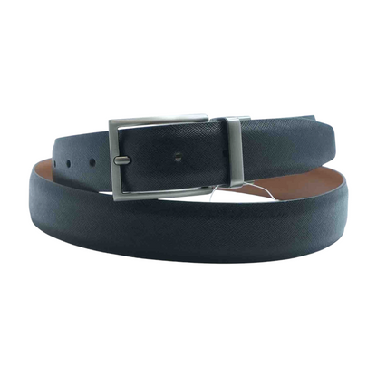 Black Reversible Faux Leather Belt