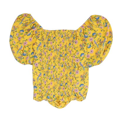 Yellow Floral Blouse
