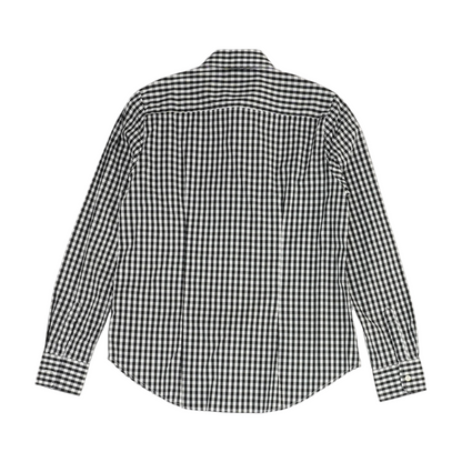 Black Check Button Down
