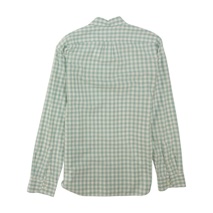 Green Check Long Sleeve Button Down