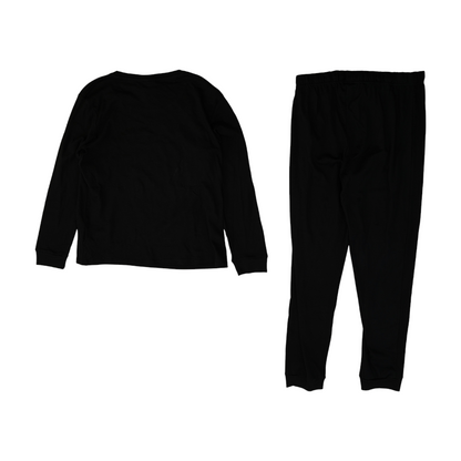 Black Solid Pajama Set