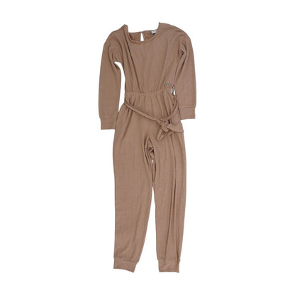 Tan Solid Jumpsuit