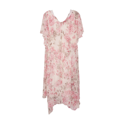 Pink Plus Floral Midi Dress