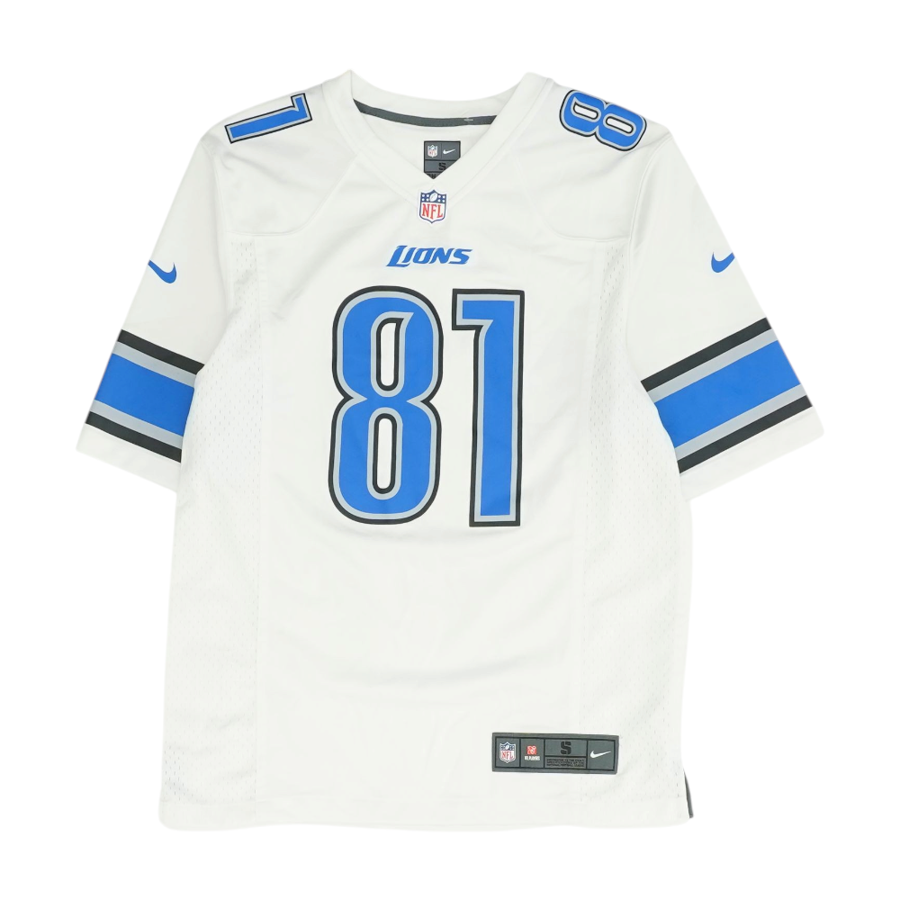 Men's White Detroit Lions Short Sleeve Jersey
