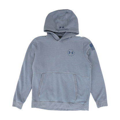 Gray Solid Hoodie Pullover