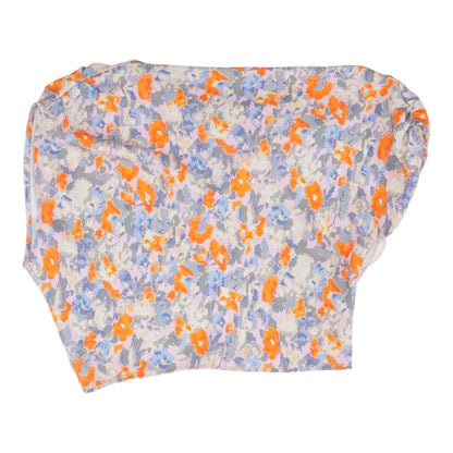 Multi Floral Short Sleeve Blouse