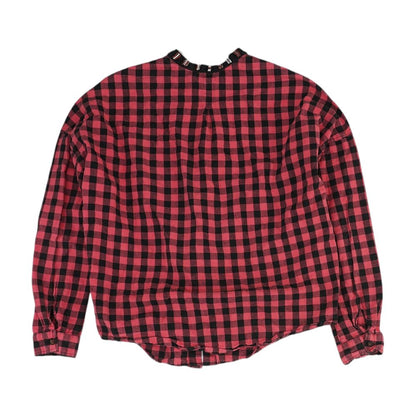 Pink Check Button Down