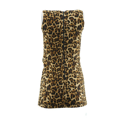 Tan Animal Print Mini Dress