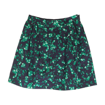 Navy Floral Midi Skirt