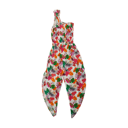 White Tropical Jumpsuit