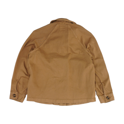 Brown Solid Denim Jacket