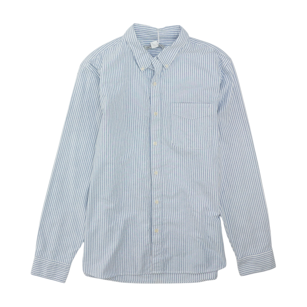 Blue Striped Flannel Button Down