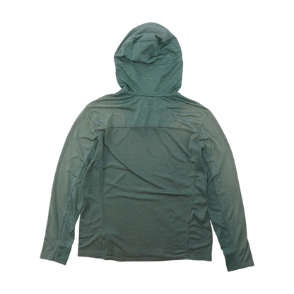Green Solid Hoodie Pullover