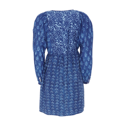 Blue Print Mini Dress