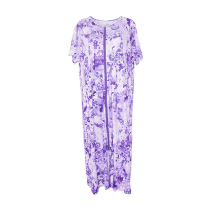 Purple Abstract Midi Dress