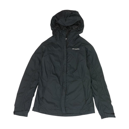 Black Solid Rain Jacket