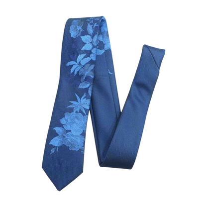 Navy Floral Neck Tie