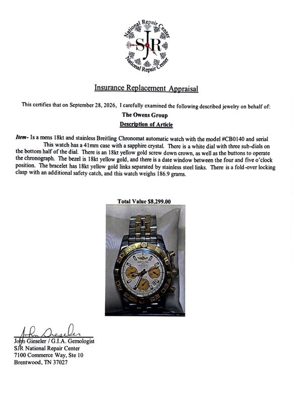 Chronomat Yellow Gold And Stainless Steel Watch