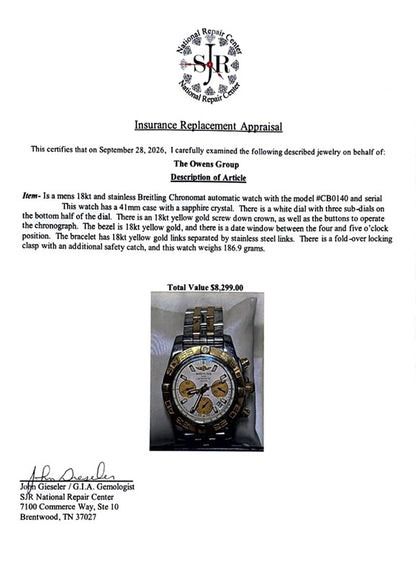 Chronomat Yellow Gold And Stainless Steel Watch