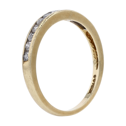 10K Yellow Gold Diamond Band Ring