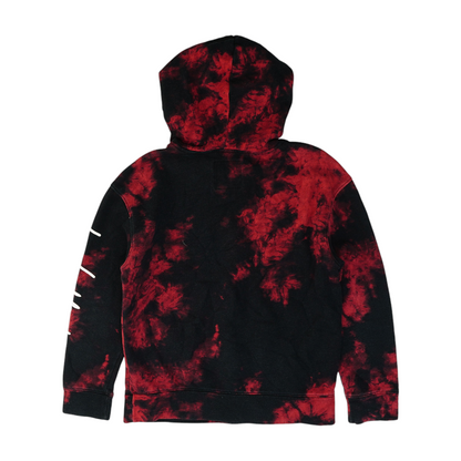 Black Tie-Dye Hoodie Pullover