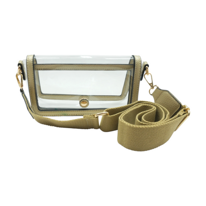 Gold Transparent Stadium Bag