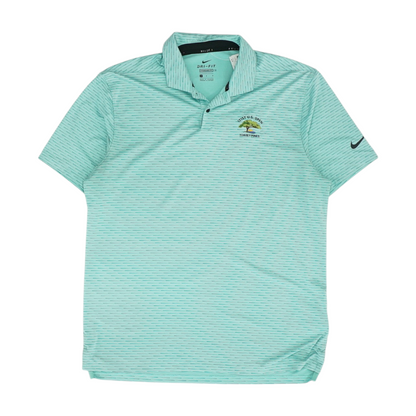 Green Striped Short Sleeve Polo